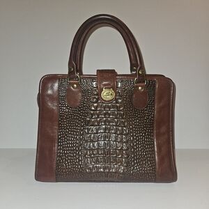 Brahmin Vintage Duxbury Satchel in Pecan Melbourne
